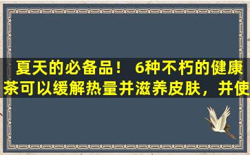 夏天的必备品！ 6种不朽的健康茶可以缓解热量并滋养皮肤，并使您感觉良好！附有详细的教程